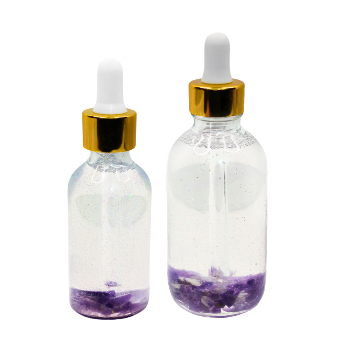 Unlabeled Amethyst Gemstone Oil - Face, Hair, Body and Cuticles - Set of 6  from Circe Boutique