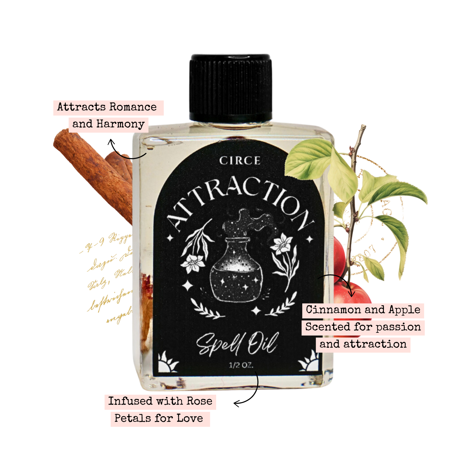 Attraction | Spell Oil 1/2 oz - Wholesales  from Circe Boutique