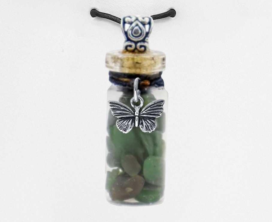 New Beginnings – Green Aventurine + Butterfly Charm  from Circe Boutique