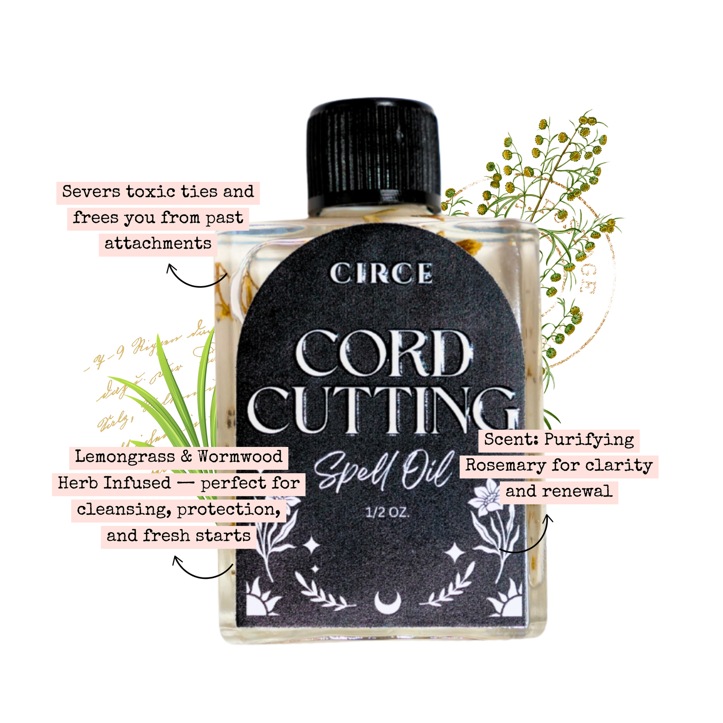 CIRCE Cord Cutting Spell Oil 1/2 oz.  from Circe Boutique