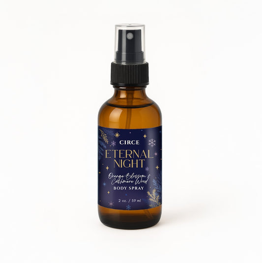 Eternal Nights Body Spray – 2 oz Amber Mist | Patchouli, Sandalwood, Rose & Ylang