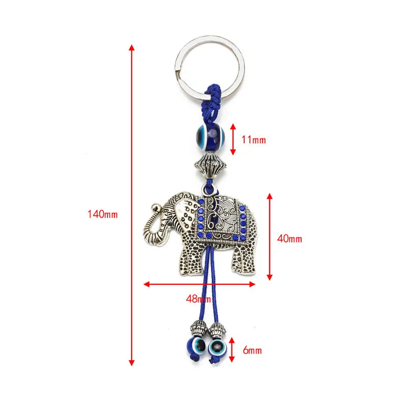 Evil eye with Elephant keychain - Accessories  from Nihao jewelry