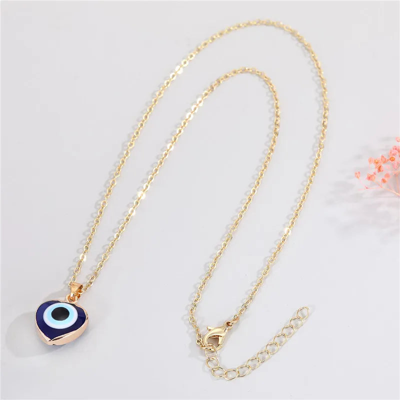 N107 - Evil Eye Heart Necklace - Jewelry  from Nihao jewelry