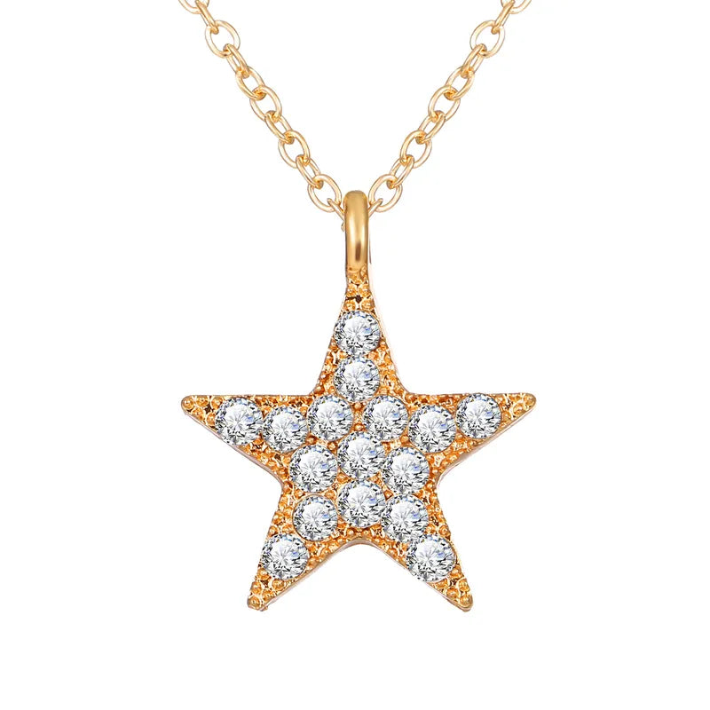 N112 - Diamond Star Necklace  - Jewelry  from Nihao jewelry