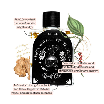 Athena's Protection Blend + Fiery Wall of Protection Spell Oil - Spiritual Protection Set