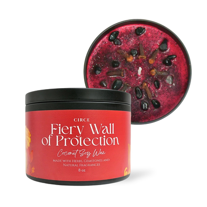 Fiery Wall of Protection | 8 oz Spell Candle  from Circe Boutique