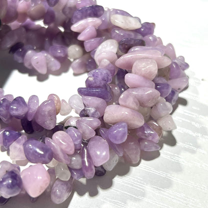Lepidolite Chips Stretch Bracelet - Jewelry  from Circe Boutique
