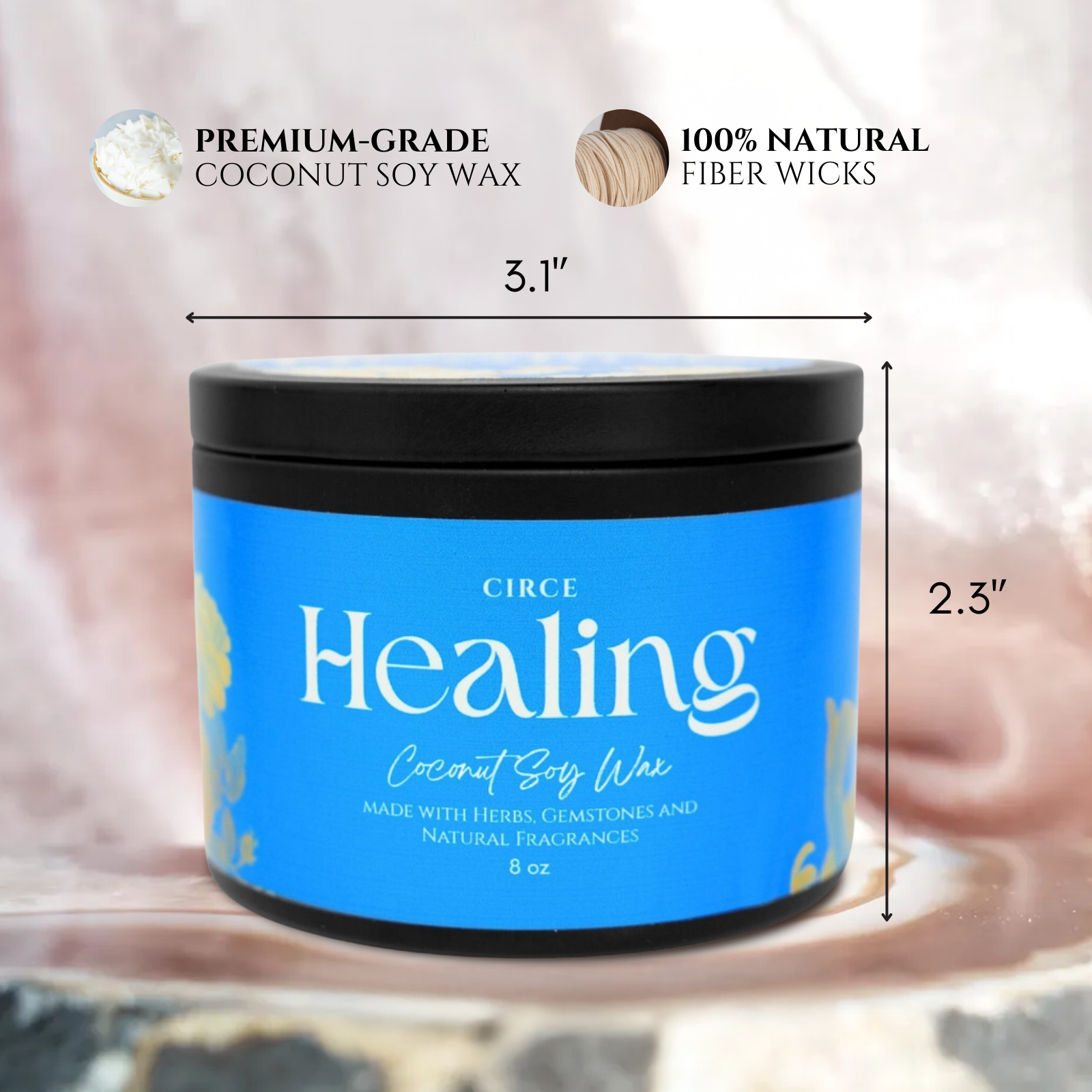 Healing | 8 oz Spell Candle  from Circe Boutique