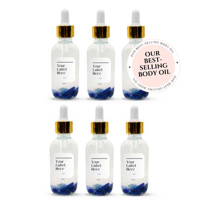 Unlabeled Lapis Gemstone Oil - Body, Hair, Face and Cuticles - Set of 6  from Circe Boutique