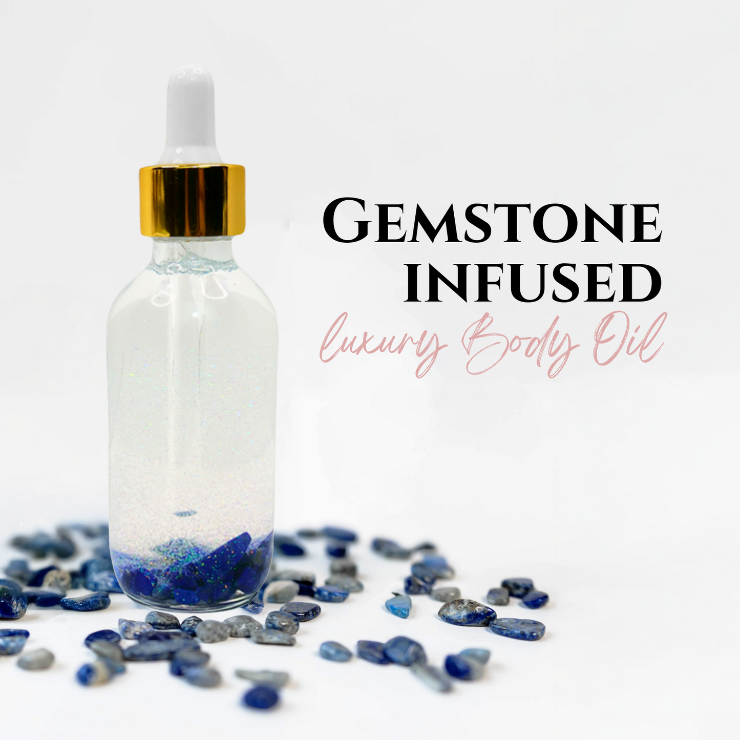 Unlabeled Lapis Gemstone Oil - Body, Hair, Face and Cuticles - Set of 6  from Circe Boutique