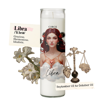 Zodiac Candle Collection – Lavender Vanilla Scented, Gemstone-Infused Astrology Candles