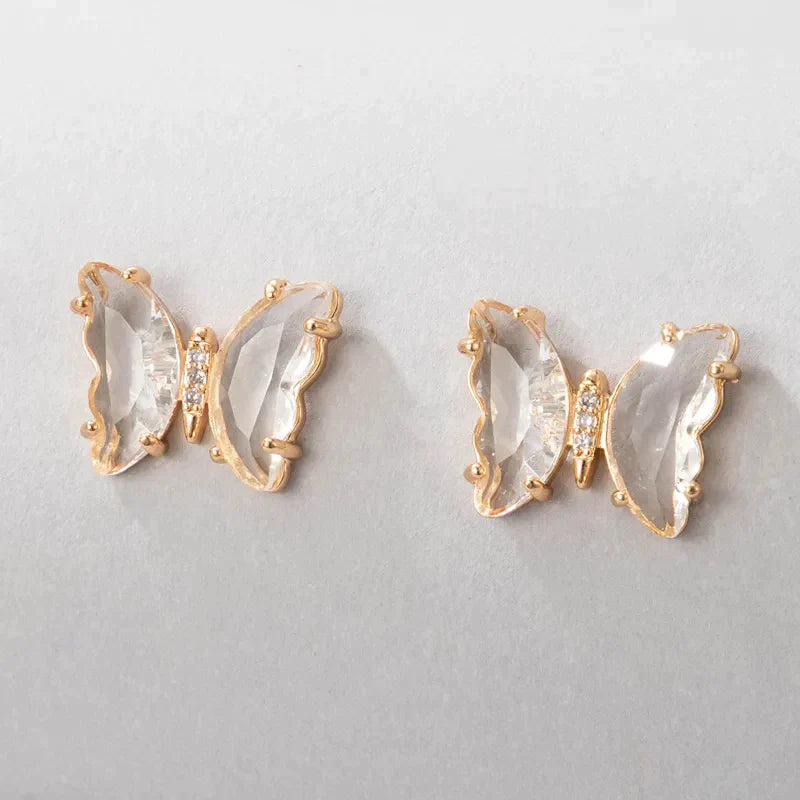 E53-Sparkle Butterfly Stud Earrings - Jewelry  from CirceBoutique