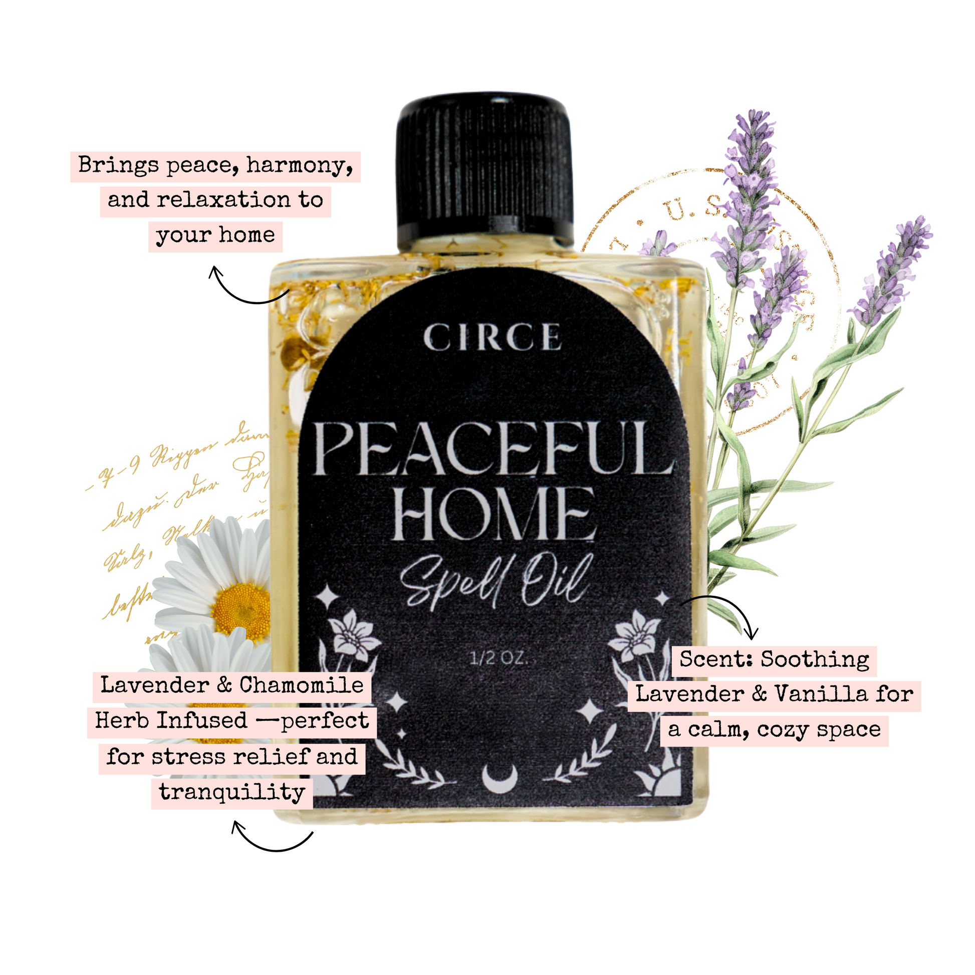 CIRCE Peaceful Home Spell Oil 1/2 oz.  from Circe Boutique