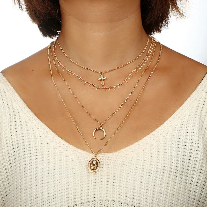 N69-Layered Religious Necklaces - Jewelry  from Nihao jewelry