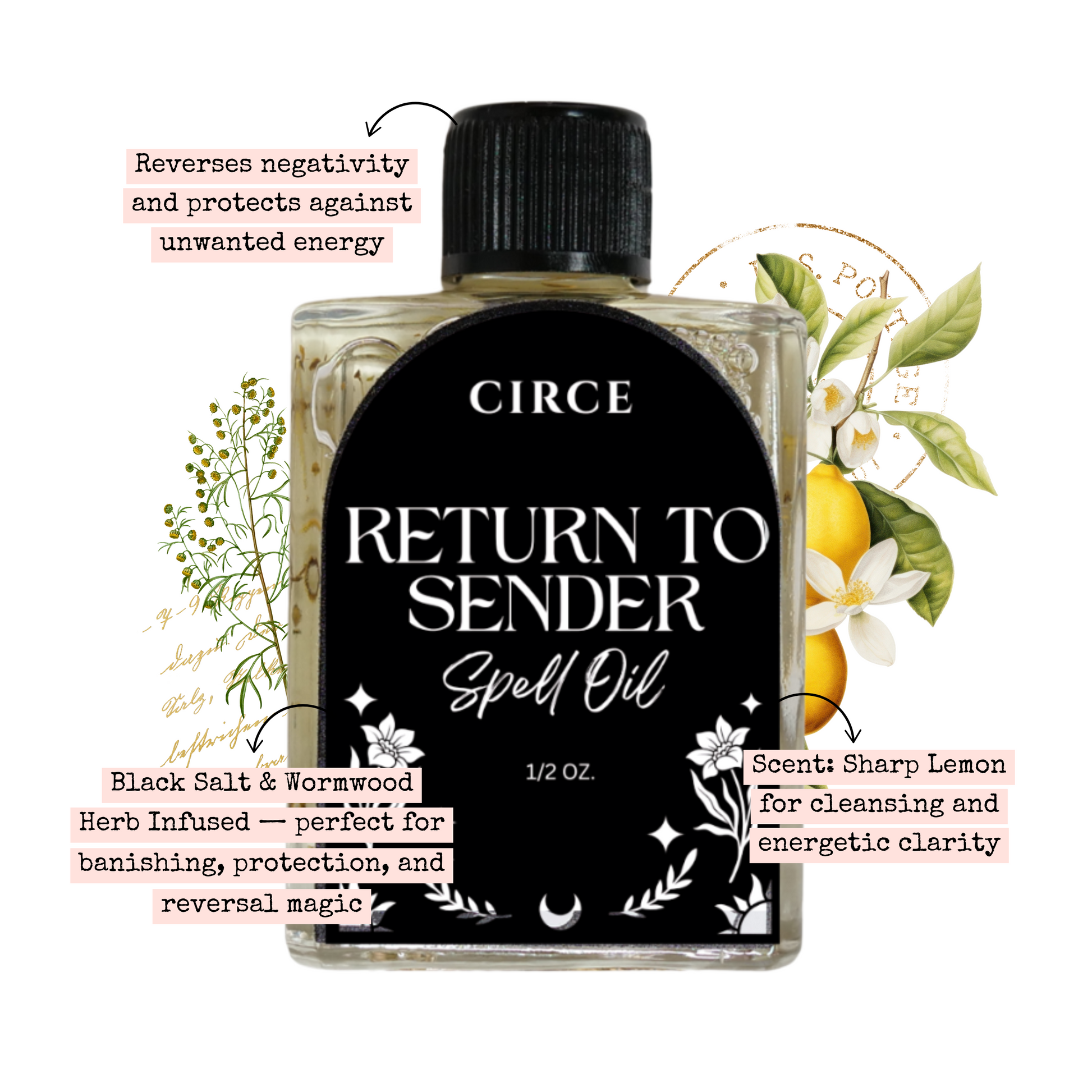 CIRCE Return To Sender Spell Oil 1/2 oz.  from Circe Boutique