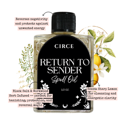 CIRCE Return To Sender Spell Oil 1/2 oz.  from Circe Boutique