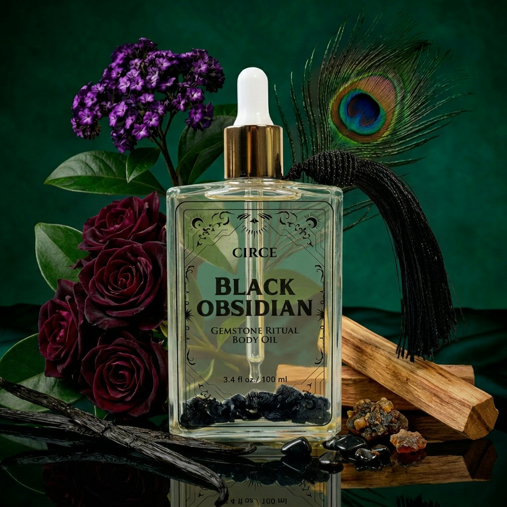 Protection Body Oil — Obsidian Crystal Ritual Oil