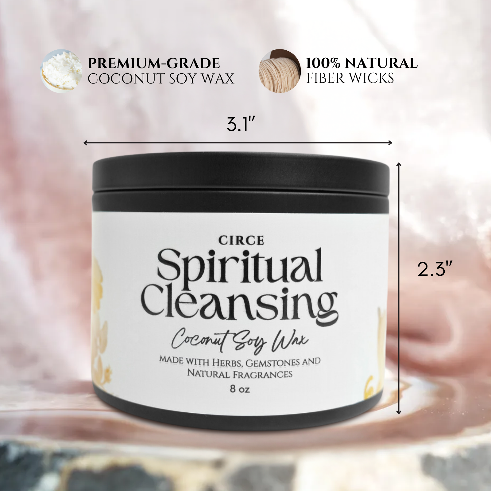 Spiritual Cleansing | 8 oz Spell Candle  from Circe Boutique