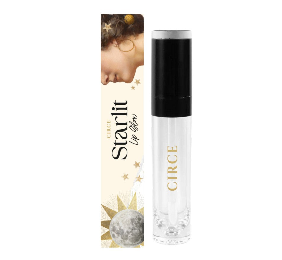 Circe Starlit Lip Oil with packaging on a white background