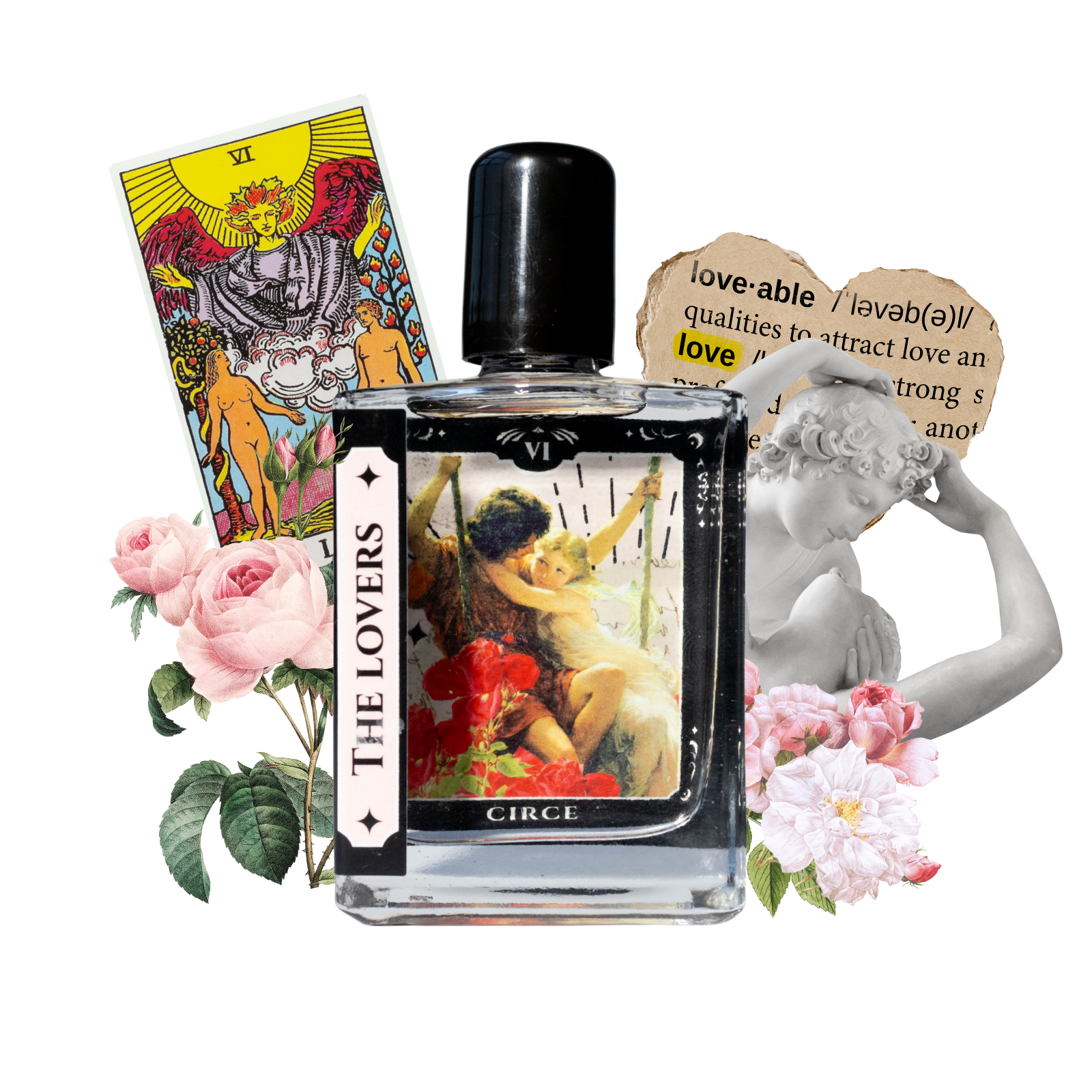 The Lovers Tarot Perfume Oil - 1.7 oz Roller | Wood, Freesia & Red Plum  from Circe Boutique