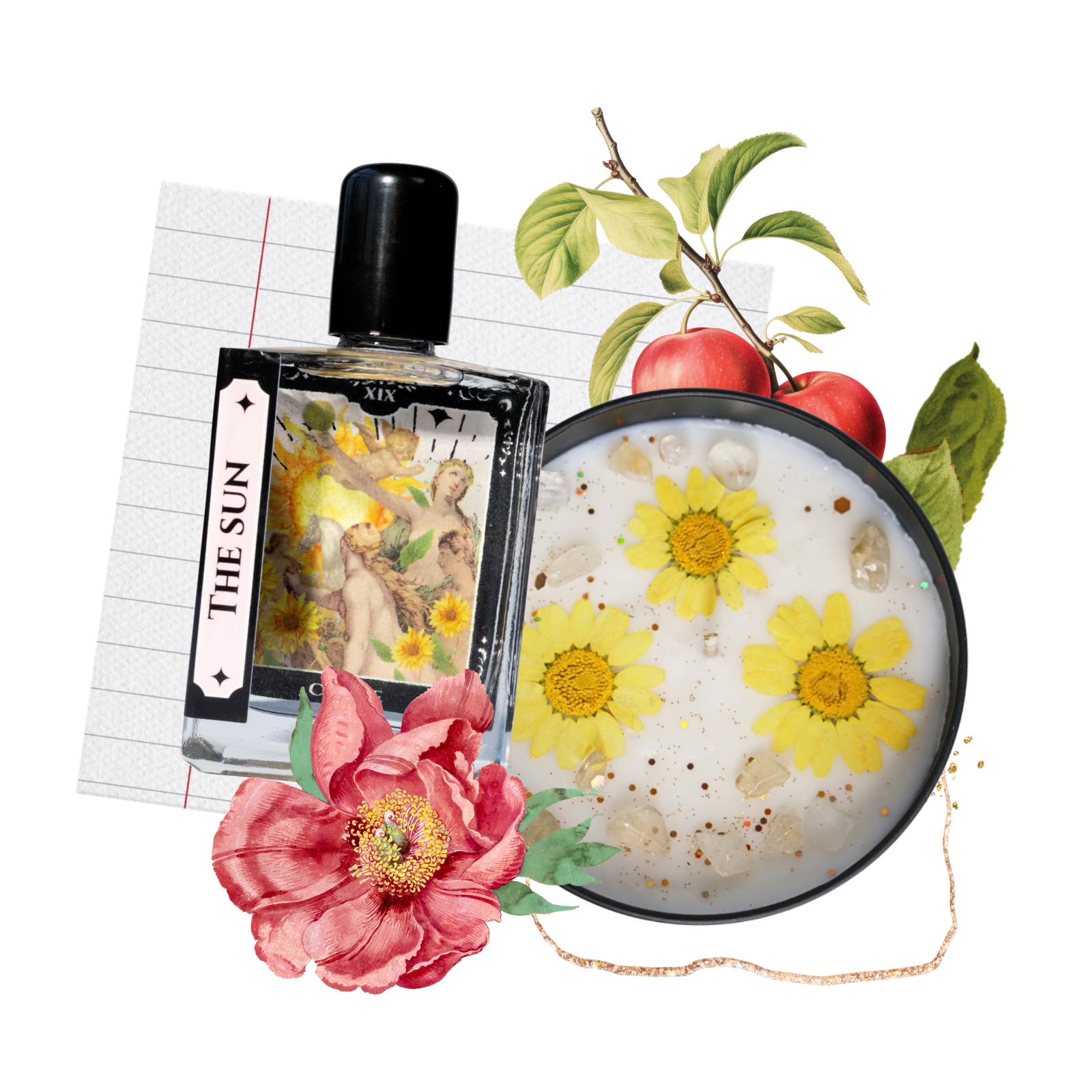 The Sun - Tarot Inspired Bundle | Apple, Daisy & Pink Peony  from Circe Boutique