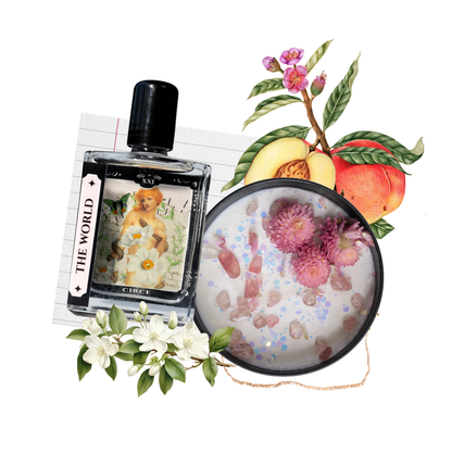 The World - Tarot Inspired Perfume - 1.7 oz Roller | Prosecco, Peach & Sandalwood  from Circe Boutique