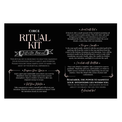 Custom Made Ritual Kit $25 - 6 Intentions Available - CUSTOM CORNER LIVESALE Candle from Circe Boutique