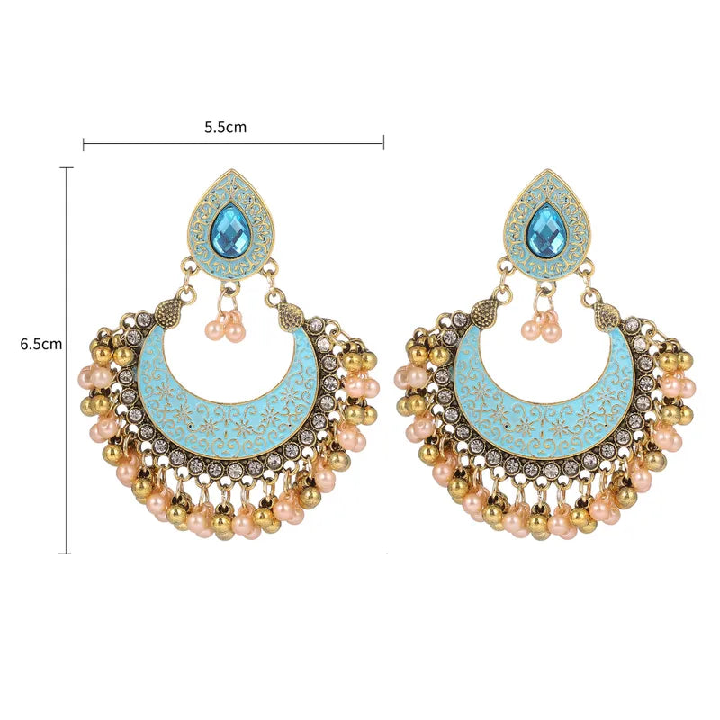 E124-Lakshmi Goddess Pearl Earrings - Jewelry  from Wholesale jewelry