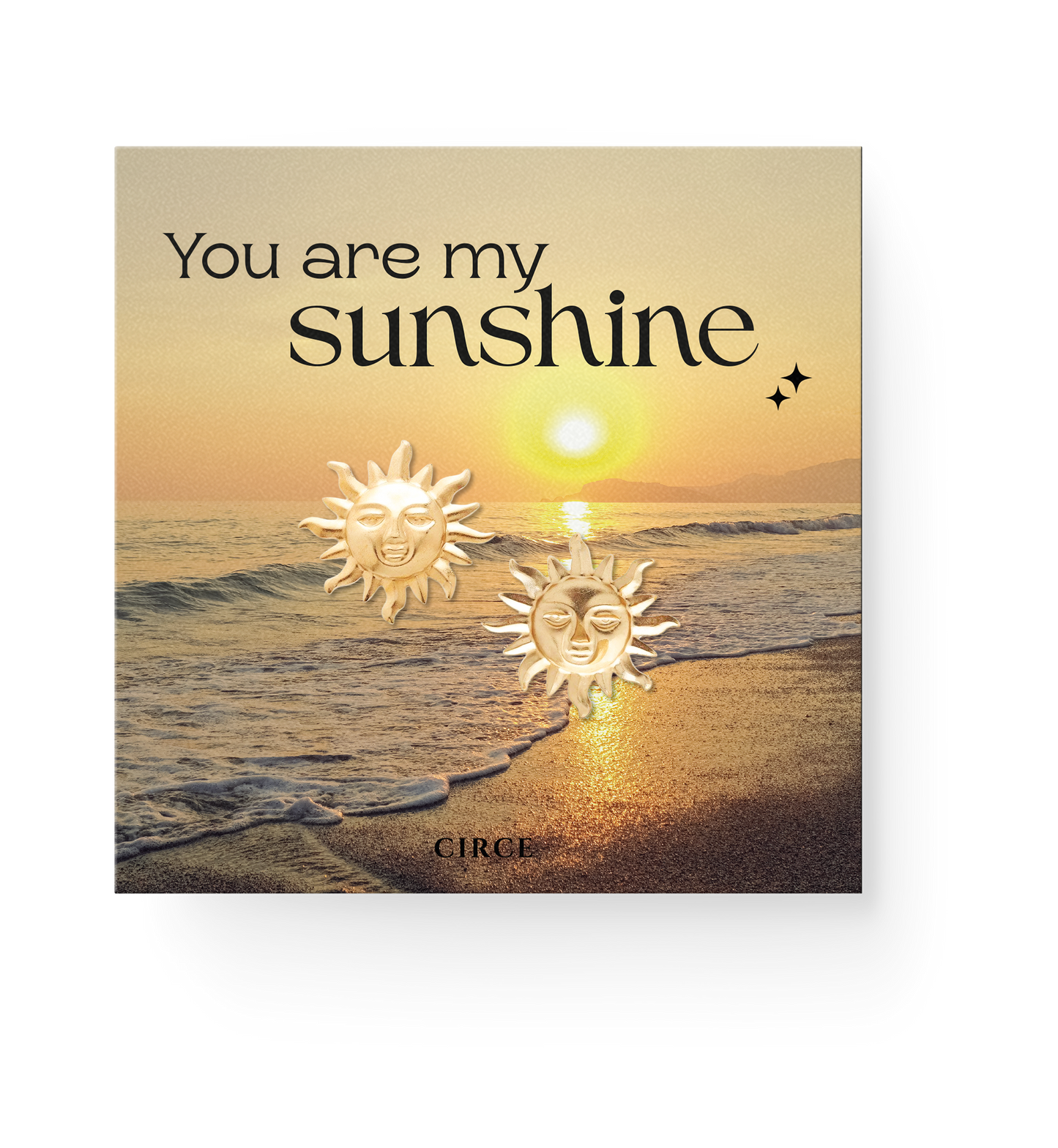 E171 - Your Are My Sunshine Sun Design Stud Earrings - Jewelry  from Shein