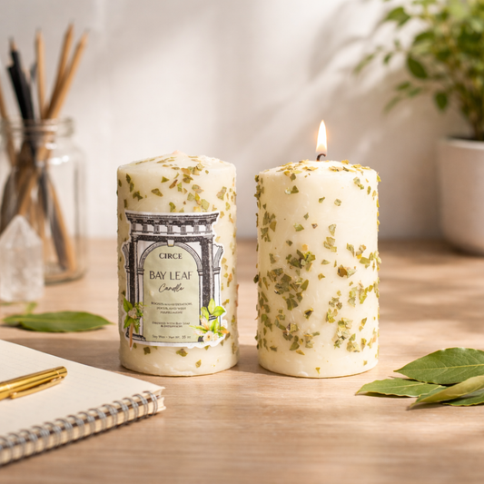 Bay Leaf Manifestation Candle — Wish Fulfillment Focus