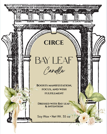 Bay Leaf Manifestation Candle — Wish Fulfillment Focus