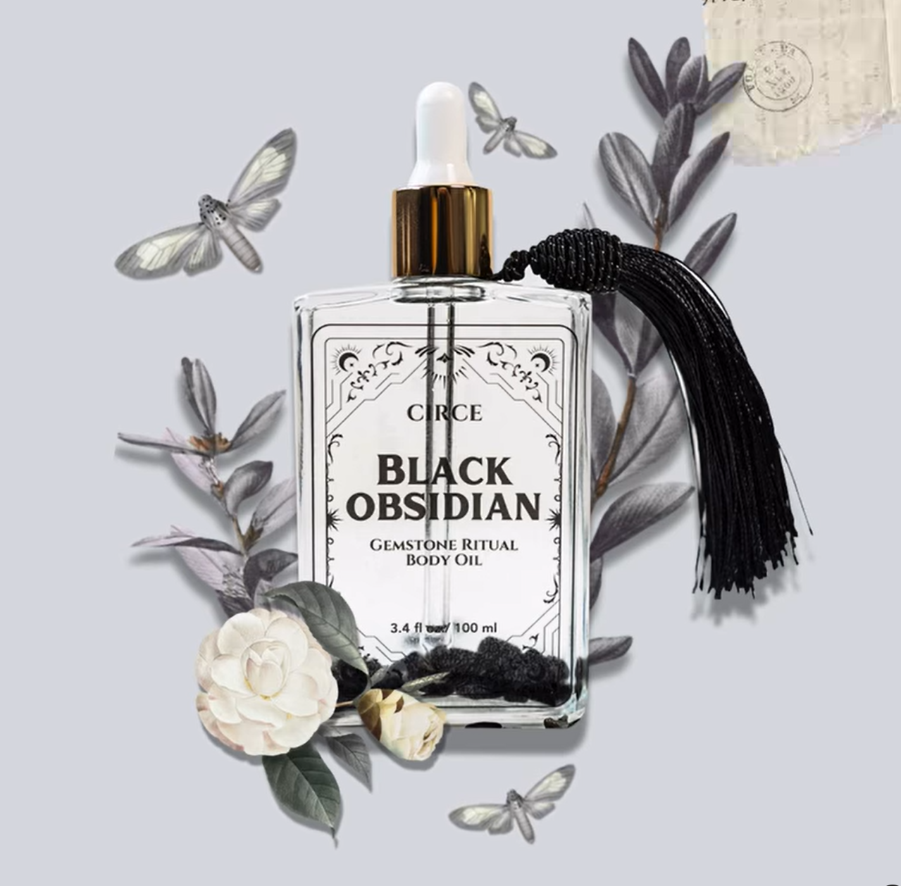 Black Obsidian Gemstone Body Oil  from Circe Boutique