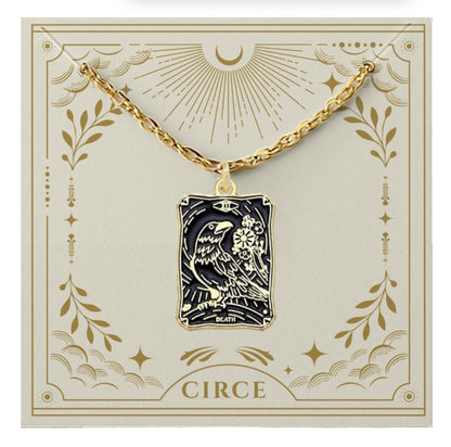 The Death Card Tarot Necklace  from Circe Boutique