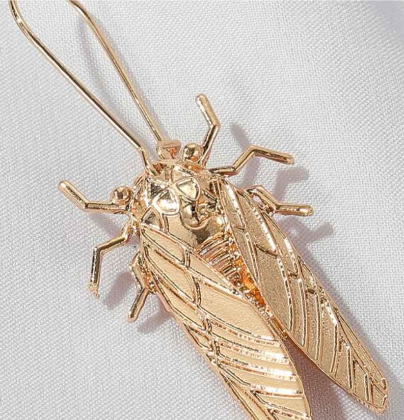 Cicada Charm Drop Earrings - Jewelry  from Shein