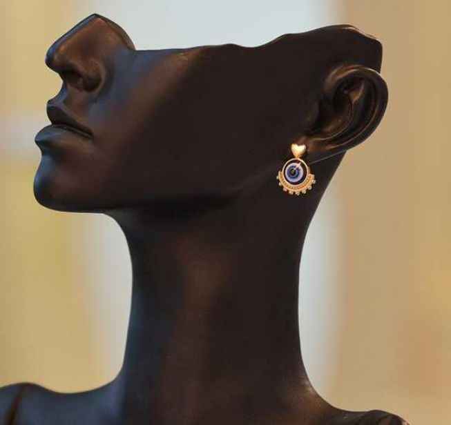 E77-Heart & Evil Eye Décor Earrings - Jewelry  from Shein