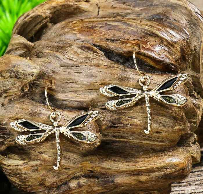 E138-Vintage Dragonfly Drop Earrings  - Jewelry  from Shein