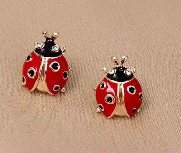 E176 - Ladybug Stud Earrings - Jewelry  from Shein