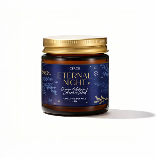 Eternal Nights 4 oz Soy Wax Candle - Orange Blossom and Cashmere Wood