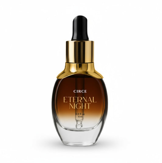Eternal Nights Concentrated Perfume Oil – .5 oz Amber Dropper | Patchouli, Sandalwood, Rose & Ylang