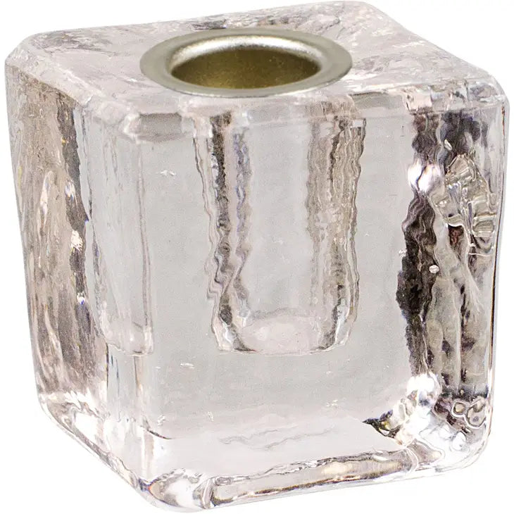 Mini Glass Candle Holder Cube Clear  from Kheops International