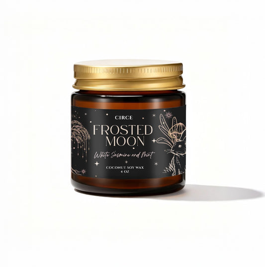 Frosted Moon – 4 oz Soy Candle | Jasmine, Lily, Mint & White Musk