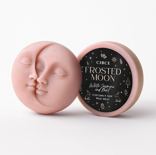 Frosted Moon Moon Face Wax Melt – 2.5 oz | Jasmine, Lily, Mint & White Musk