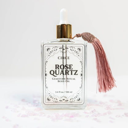 Rose Quartz Gemstone Oil - Face, Body, Hair and Cuticles  from Circe Boutique
