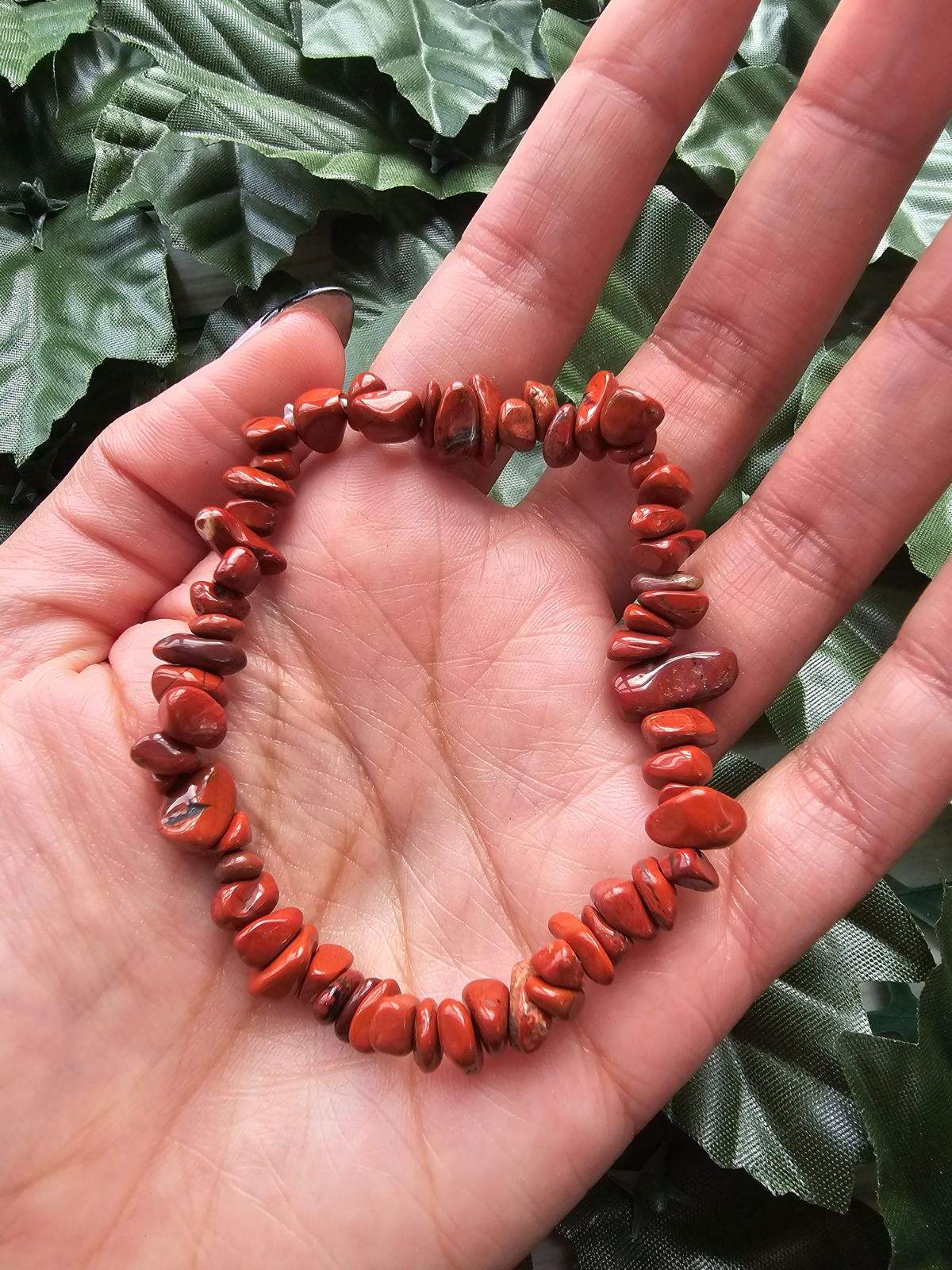 Red Jasper Chip Stretch Bracelet - Jewelry  from Circe Boutique