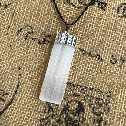 Selenite Slab Necklace - Jewelry  from Circe Boutique