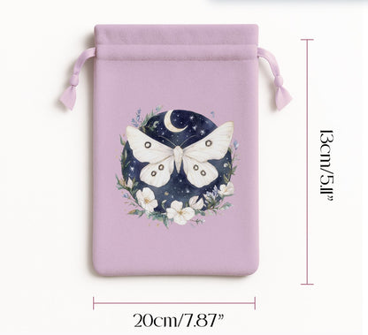 Velvet Arcana by CIRCE – Mystic Moth Blush Pink Tarot Bag
