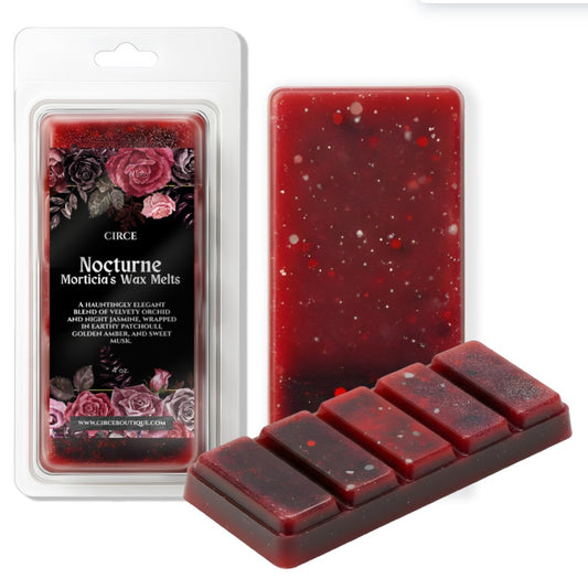 Nocturne Morticia’s Wax Melts – Black Orchid, Spices & Dark Musk | Coconut Soy Blend