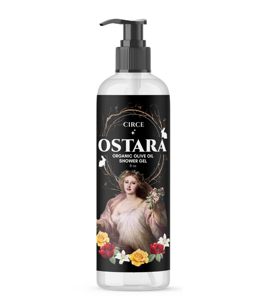 Ostara Organic Olive Oil Shower Gel - Apple, Melon, Gardenia and Musk 8oz.  from Circe Boutique