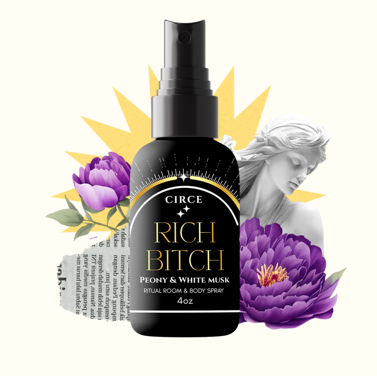 CIRCE Rich Bitch Ritual Room and Body Mist 4 oz  from Circe Boutique