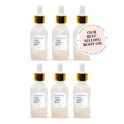 Unlabeled Rose Quartz Gemstone Oil - Face, Body, Hair and Cuticles - Set of 6  from Circe Boutique